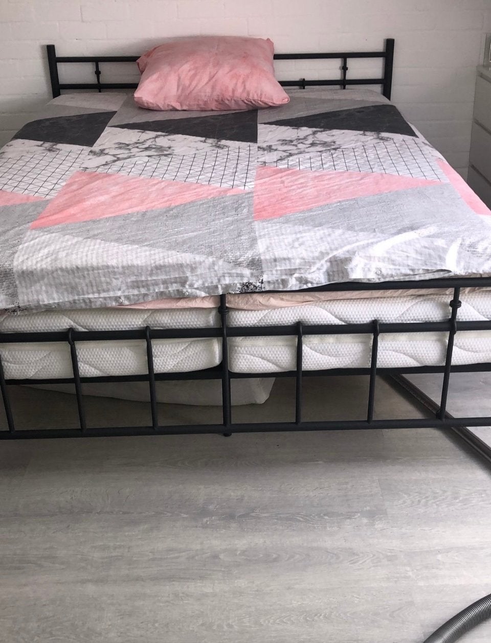 Metalen hemelbed - Zwart, tweepersoons, Ophalen, Gebruikt, Zwart, Tweepersoons