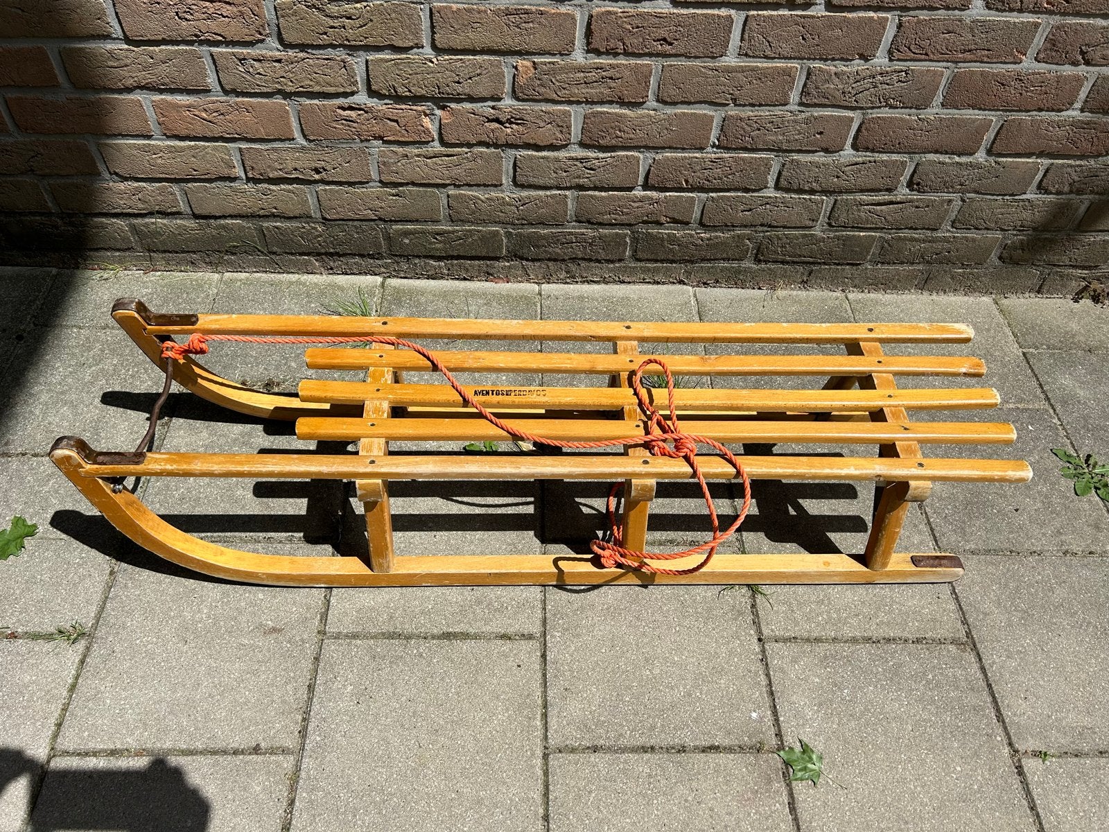 Houten slee 120cm, Ophalen of Verzenden, Gebruikt, Hout
