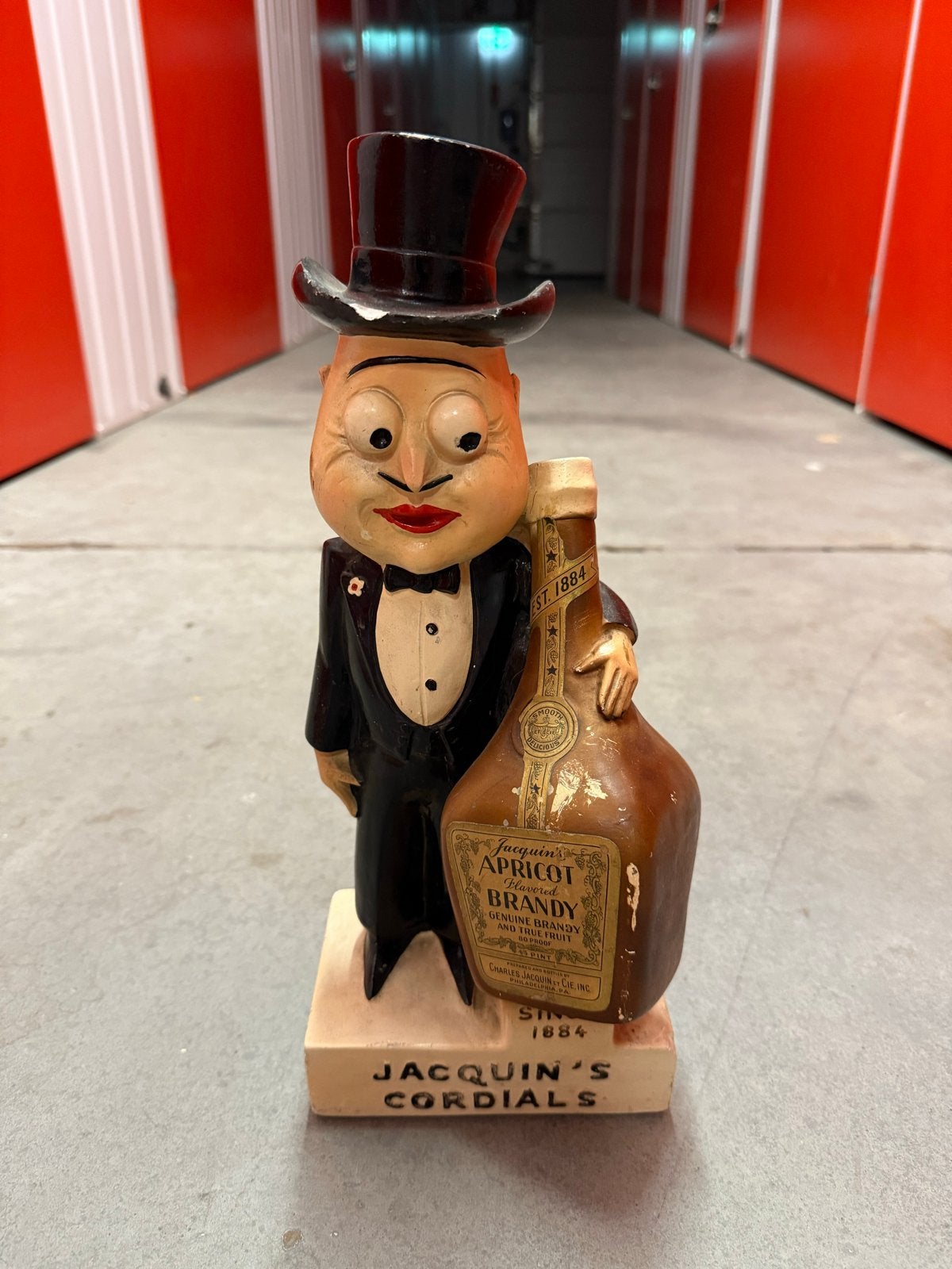Antieke Jacquin's Cordials Brandy Chalkware Reclamebeeld, Ophalen of Verzenden, Gebruikt