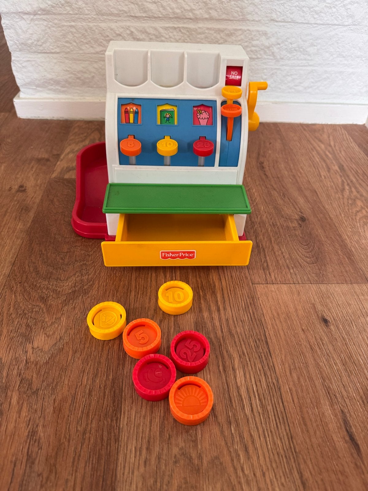 Fisher-Price Kassa met Munten - Zo goed als nieuw, Kinderen en Baby's, Speelgoed | Fisher-Price, Ophalen, Zo goed als nieuw, Speelset