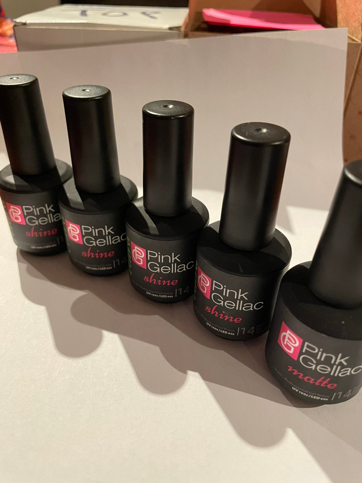 Pink Gellac, Base, toplaag, kleuren (4), Ophalen of Verzenden, Zo goed als nieuw, Overige kleuren, Handen en Nagels