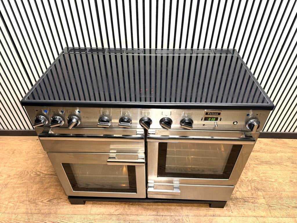 Luxe Falcon de Luxe Fornuis INDUCTIE RVS met 3 ovens 110 cm, Witgoed en Apparatuur, Fornuizen, Fornello Esperta, Refurbished, Ophalen of Verzenden