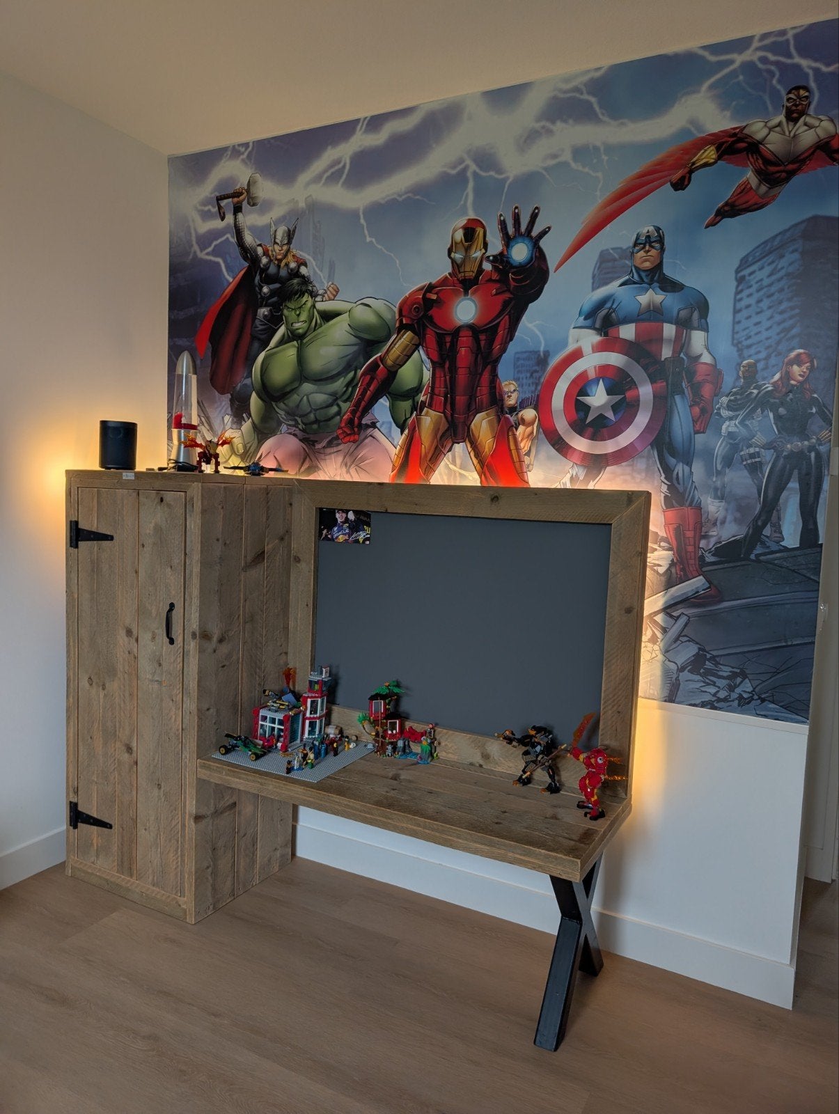 kindermeubel kast steiger hout kinderbureau kind legoplaat, Ophalen, Gebruikt, Overige typen