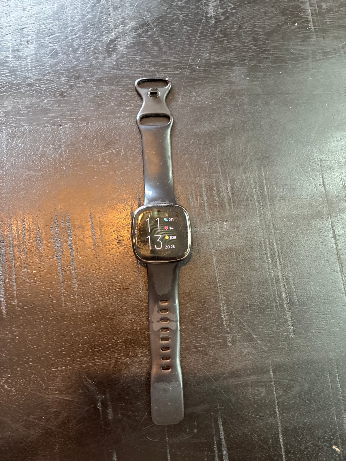 Fitbit Sense Smartwatch met Oplaadblokje - Gebruikt, Gebruikt, Hartslag, Zwart, Ophalen of Verzenden