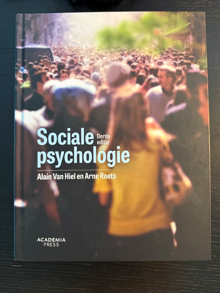 Sociale psychologie derde editie, Sociale psychologie, Alain Van Hiel en Arne Roets, Nieuw, Ophalen of Verzenden