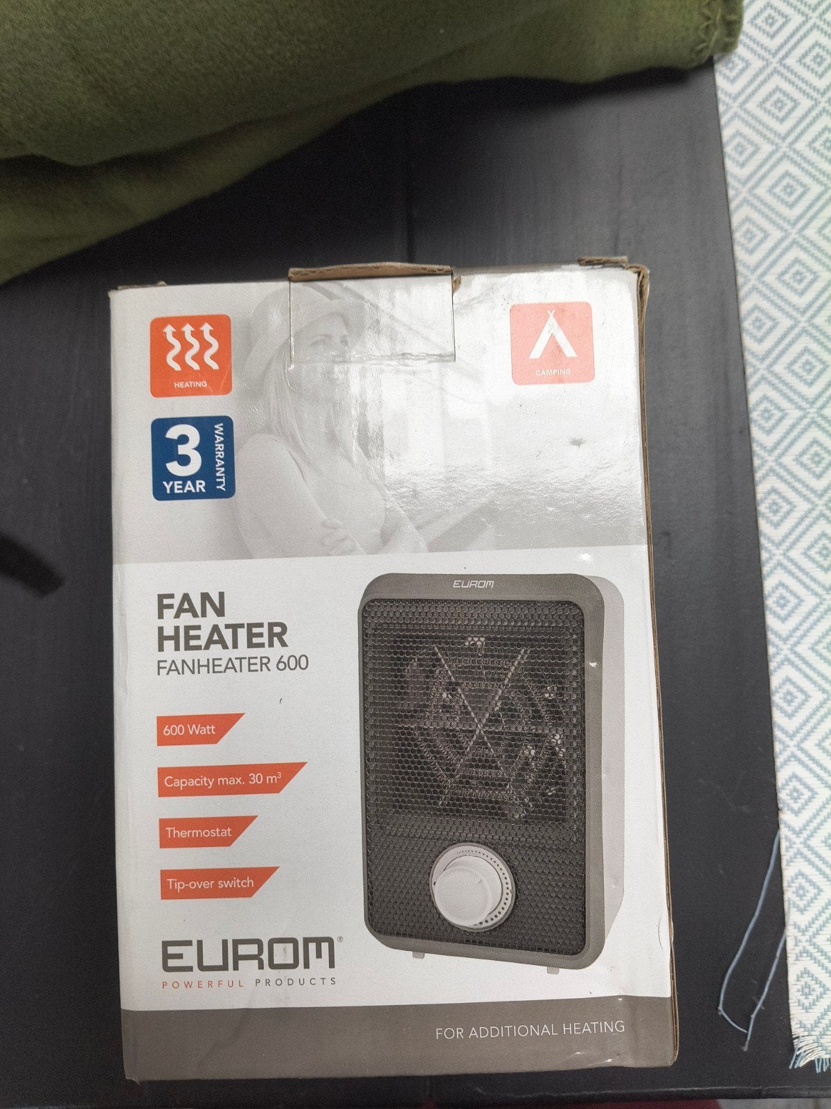 Eurom Fanheater 600 - Compacte en krachtige ventilator, Doe-het-zelf en Verbouw, Verwarming en Radiatoren, Ophalen of Verzenden