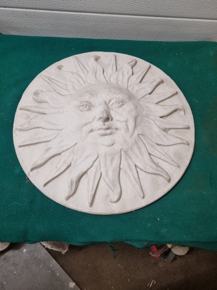 muurhanger zon van beton zwaar, Huis en Inrichting, Woonaccessoires | Wanddecoraties, Ophalen of Verzenden, 'T Olde Gre-j, Info@toldegrej.nl