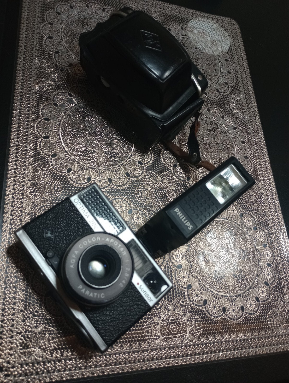 Agfa Optima 200 met Philips flitser en tasje (1969-1975), Ophalen of Verzenden, Gebruikt, Compact, Overige Merken