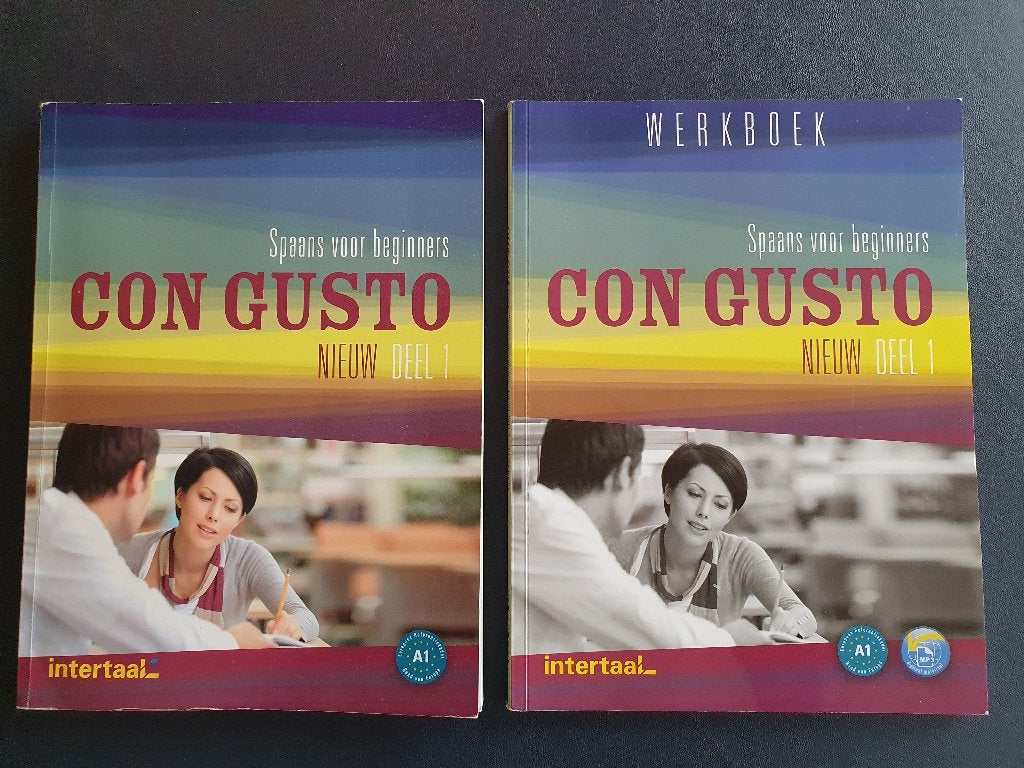 Con Gusto 1 Nieuw, A1, Tekst- en werkboek, z.g.a.n., Boeken, Non-fictie, Ophalen of Verzenden, Zo goed als nieuw, Intertaal
