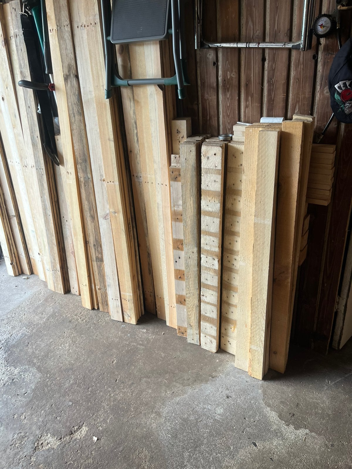 115 stuks Klushout latten en balkjes div maat, Ophalen, Gebruikt, Minder dan 180 cm, Planken