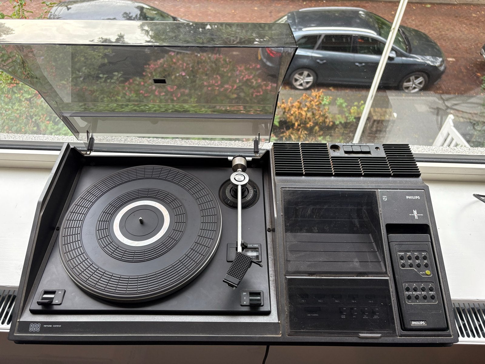 Vintage Philips 22AH888/00 hifi stereo platenspeler + remote, Audio, Tv en Foto, Ophalen, Gebruikt, Philips