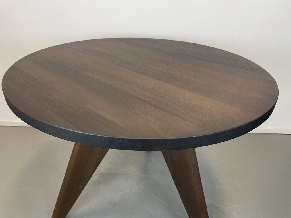 Vitra Prouve Tafel Rond Donker Hout Ø95 cm, Niet ingevuld, Zo goed als nieuw, Niet ingevuld, Niet ingevuld
