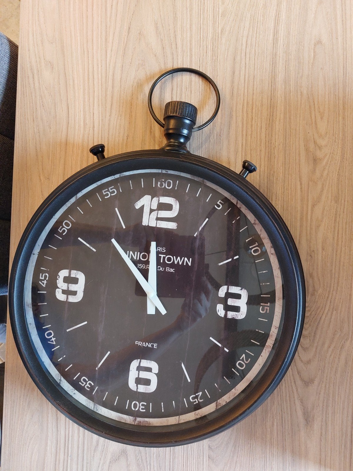 Klok in vorm van stopwatch, Huis en Inrichting, Ophalen, Wandklok