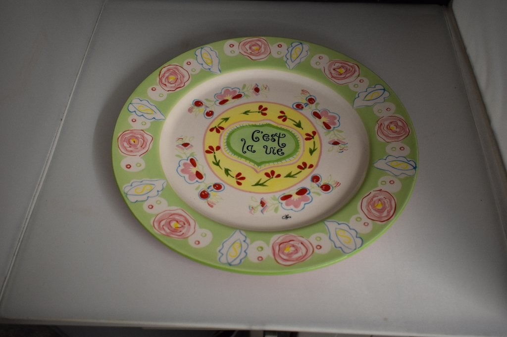 Taartbord C'est la Vie servies, Huis en Inrichting, Keuken | Servies, Overige materialen, Overige typen, Nieuw, Ophalen of Verzenden