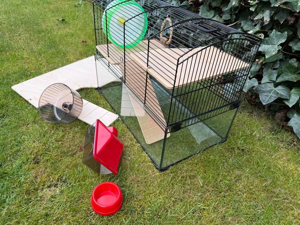 3 laags Hamsterkooi glas., Ophalen of Verzenden, Minder dan 75 cm, Kooi, Minder dan 60 cm