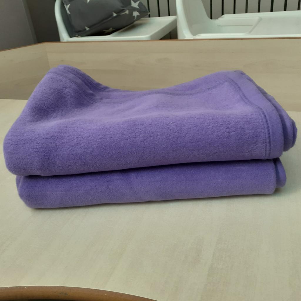 6 paarse kinderdekens, gebruikt in kinderopvang, Ophalen of Verzenden, Stof, Overige maten, 100 cm