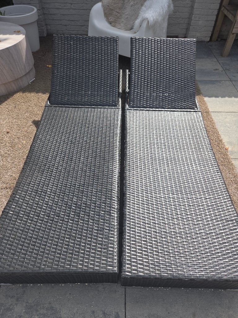 Rotan ligbedden, Ophalen, Gebruikt, Rotan, Verstelbaar