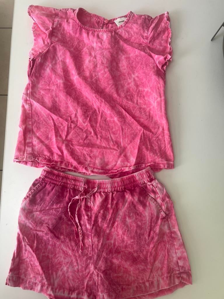 Shoeby Roze Tie-Dye Set: Top & Short (Maat 134/140), Ophalen of Verzenden, Zo goed als nieuw, Meisje