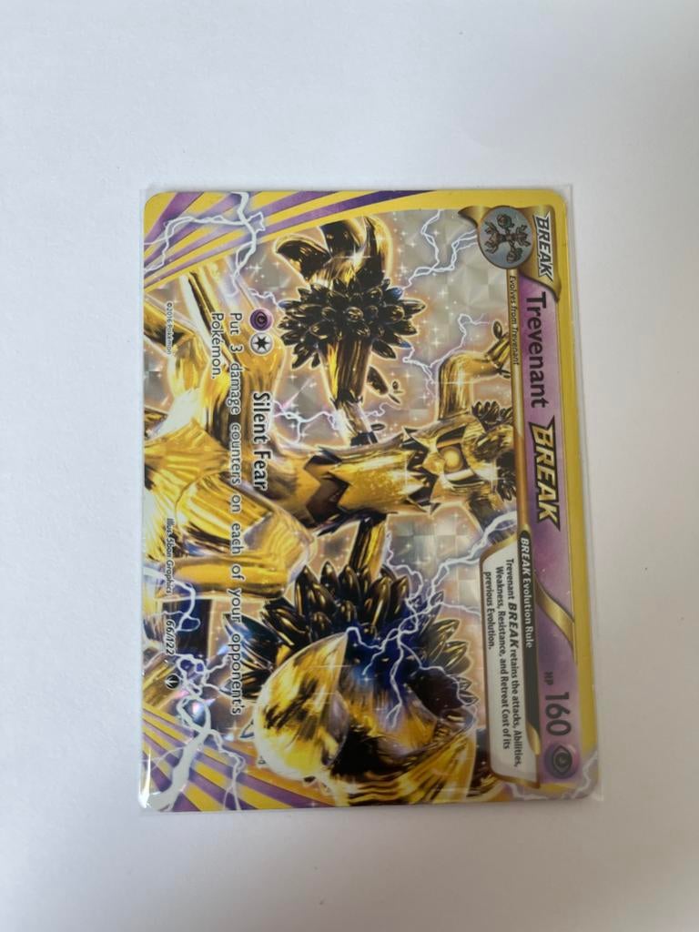 Pokémon Trevenant BREAK kaart, Ophalen of Verzenden, Zo goed als nieuw, Losse kaart, Foil