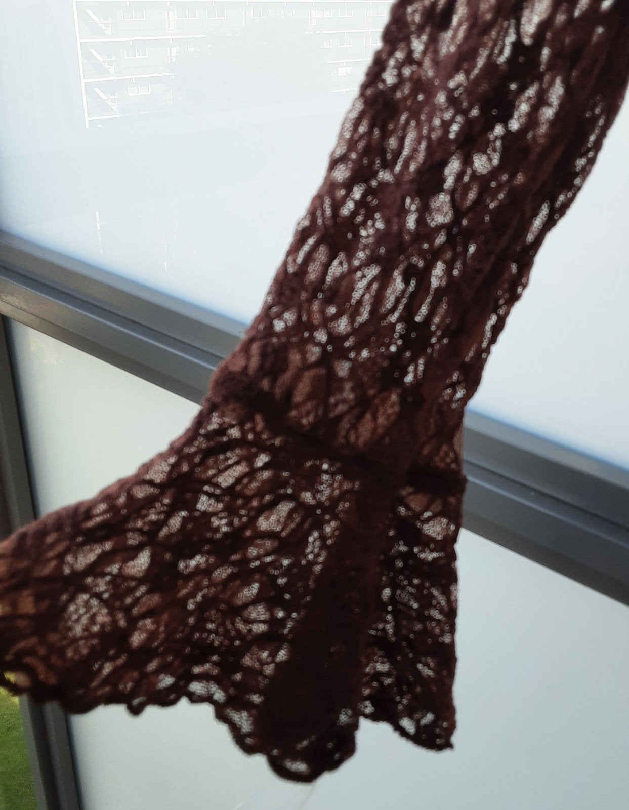 Bruin kanten top lange mouw, Kleding | Dames, Tops, Maat 38/40 (M), Bruin, Nieuw, Ophalen of Verzenden