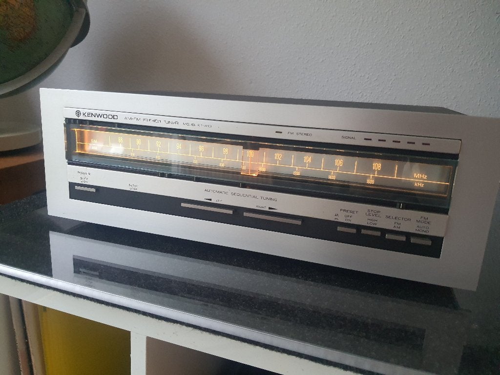 Bijzondere Kenwood KT-413 tuner (1979) - met defect, Ophalen of Verzenden, Gebruikt, Analoog