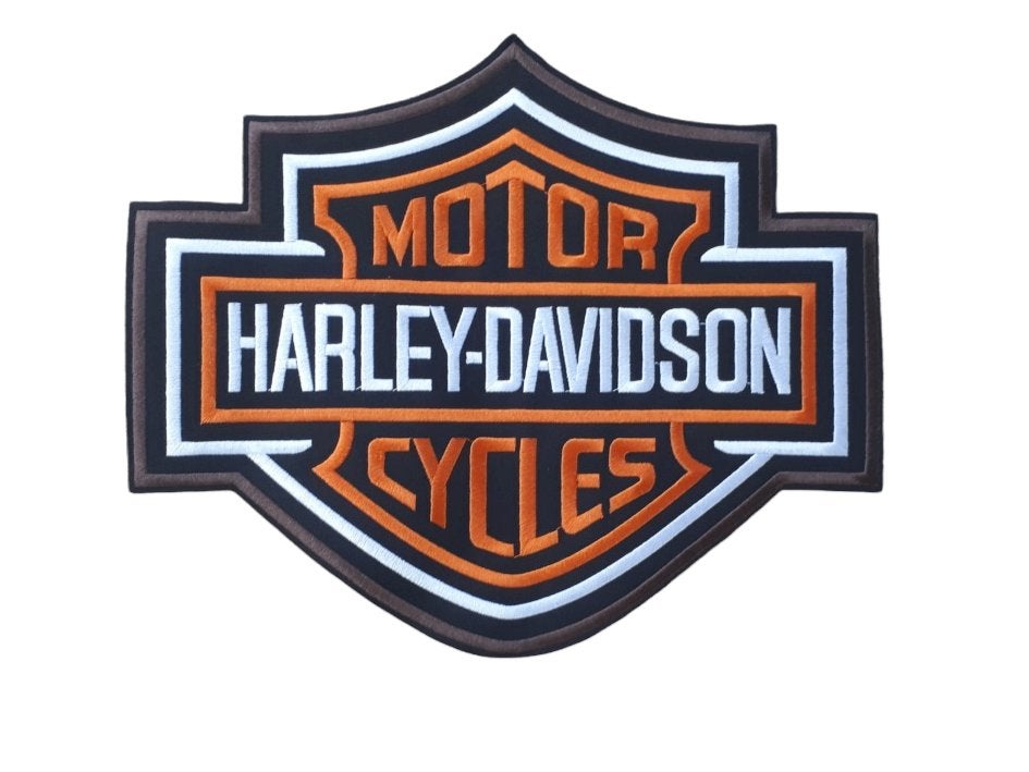 Harley Davidson logo XL strijk patch - 30 x 25 cm (groot), Motoren, Dames, Ophalen of Verzenden, Nieuw zonder kaartje, Harley-Davidson