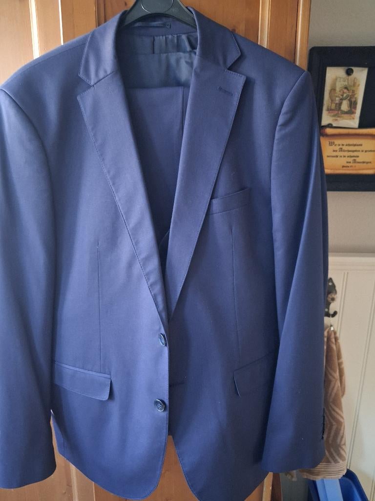 Kostuum, Kleding | Heren, Maat 52/54 (L), Blauw, Ophalen of Verzenden, Zo goed als nieuw