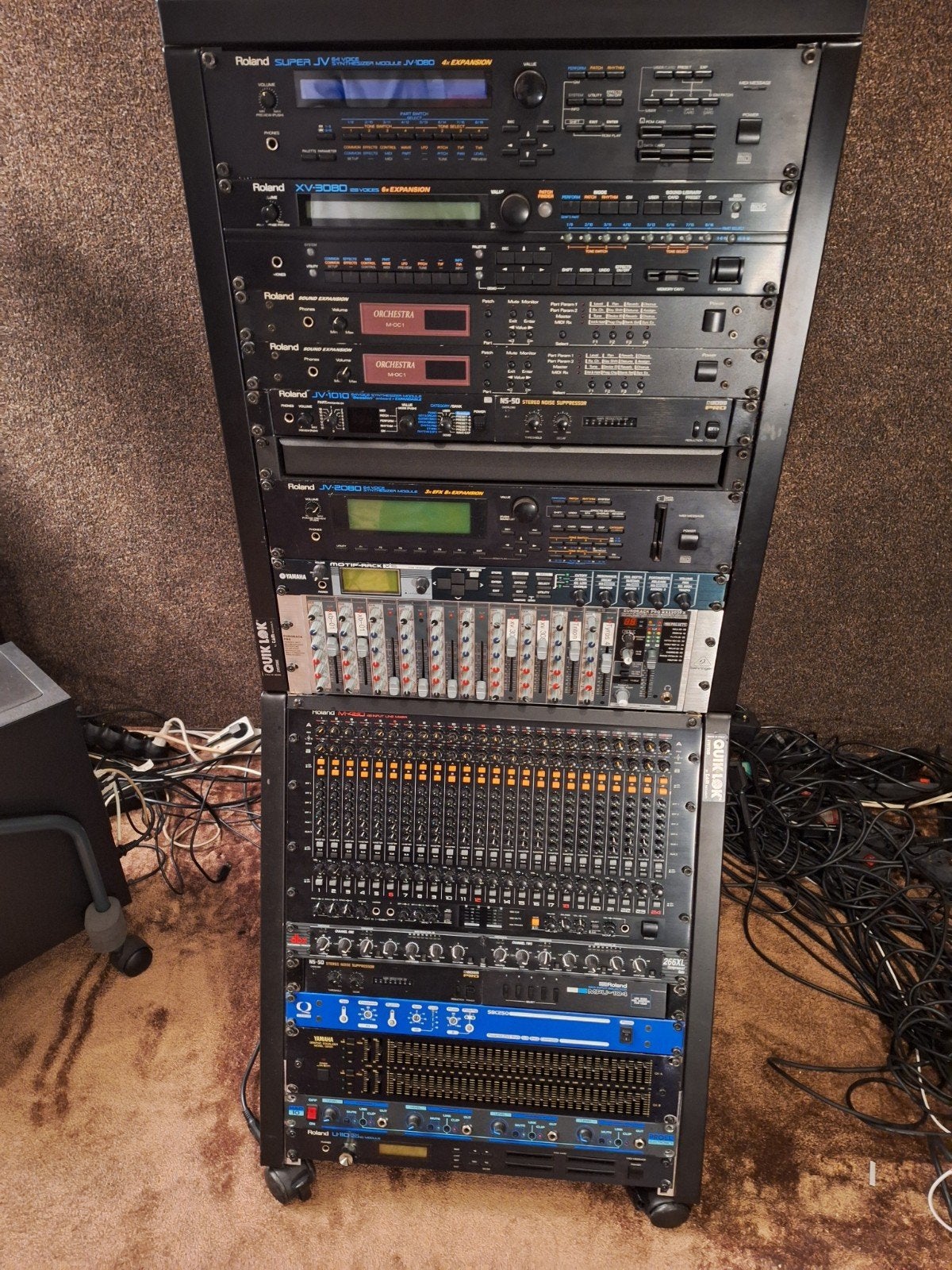 Quik Lok 19" Studio Rack - 16U Boven, 11U Onder, KOOPJE !!, Ophalen, Gebruikt
