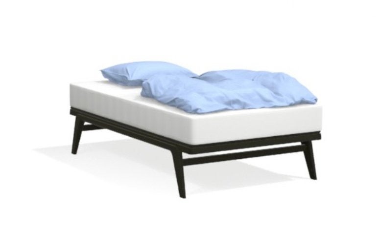 Showroom Auping Original 120x200 Black 2M Elektrisch, Verstelbaar, Verzenden, Zwart, Zo goed als nieuw