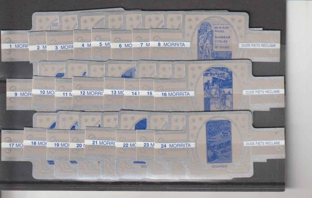 reeks  82  muur reclame  1-24       sigarenbanden, Verzamelen, Rookartikelen, Aanstekers en Luciferdoosjes, Ophalen of Verzenden