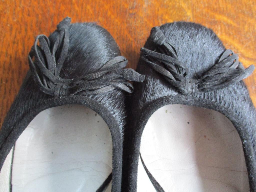 Unisa ponyhair zwart maat 37, Verzenden, Zwart, Ballerina's, Zo goed als nieuw