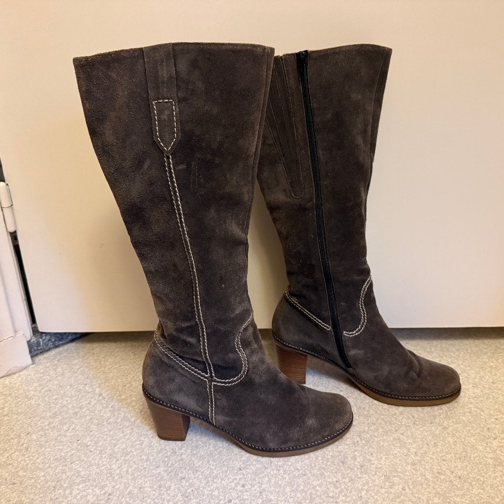 Gabor suede leren laarzen Maat 41, Kleding | Dames, Hoge laarzen, Verzenden, Gabor, Zo goed als nieuw