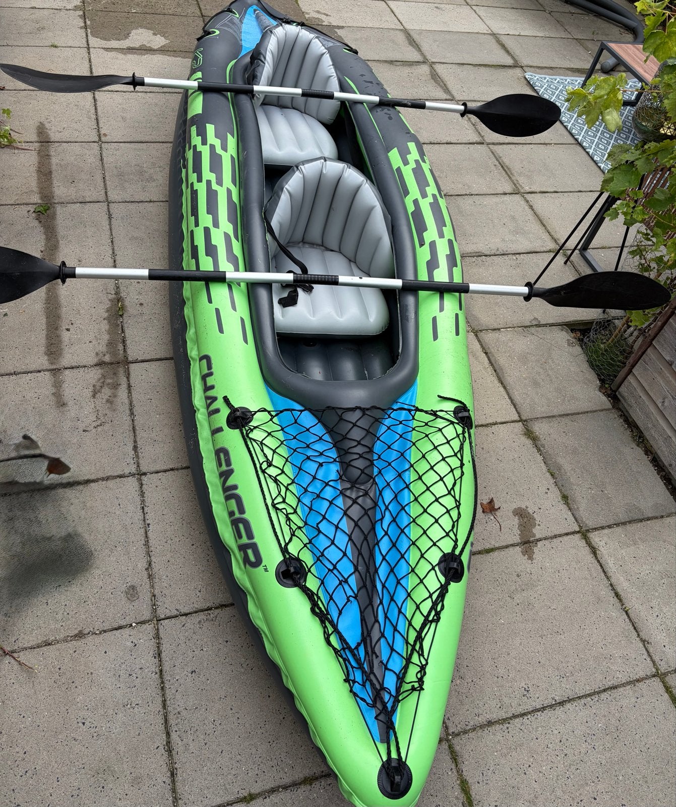 Intex Challenger K2 opblaasbare kajak met peddels, Ophalen, Opblaasbaar, Zo goed als nieuw, 2-persoons