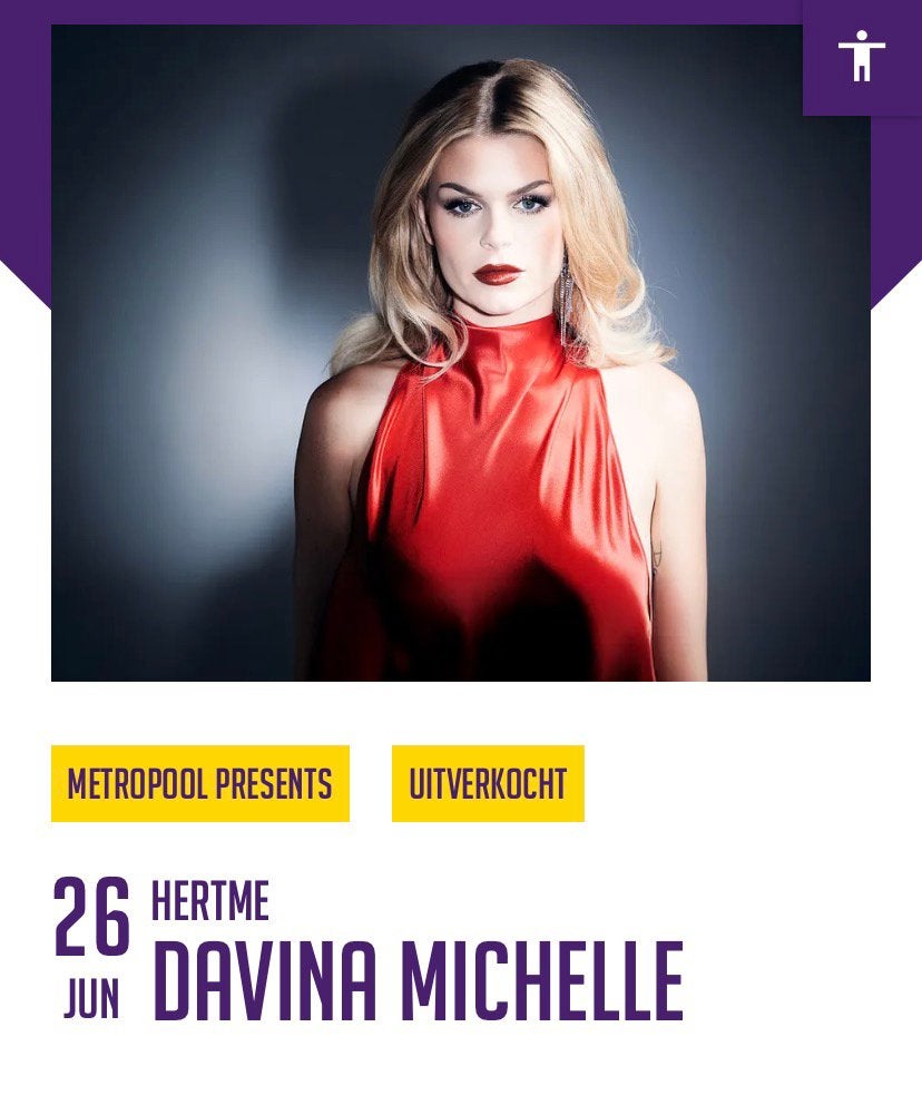 2 kaarten Davina Michelle 26/06/26 Openlucht theater Hertme, Twee personen, November