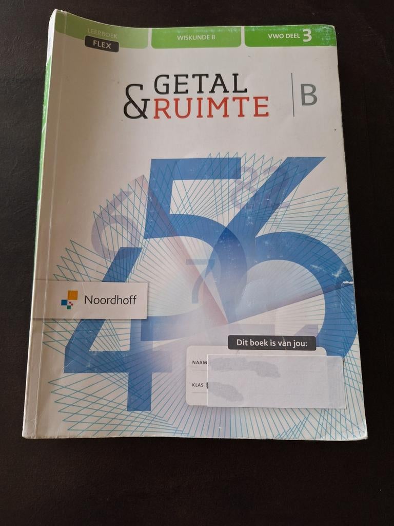 Getal & Ruimte Wiskunde B VWO deel 3 - Zo goed als nieuw, VWO, Noordhoff, Ophalen of Verzenden, Zo goed als nieuw