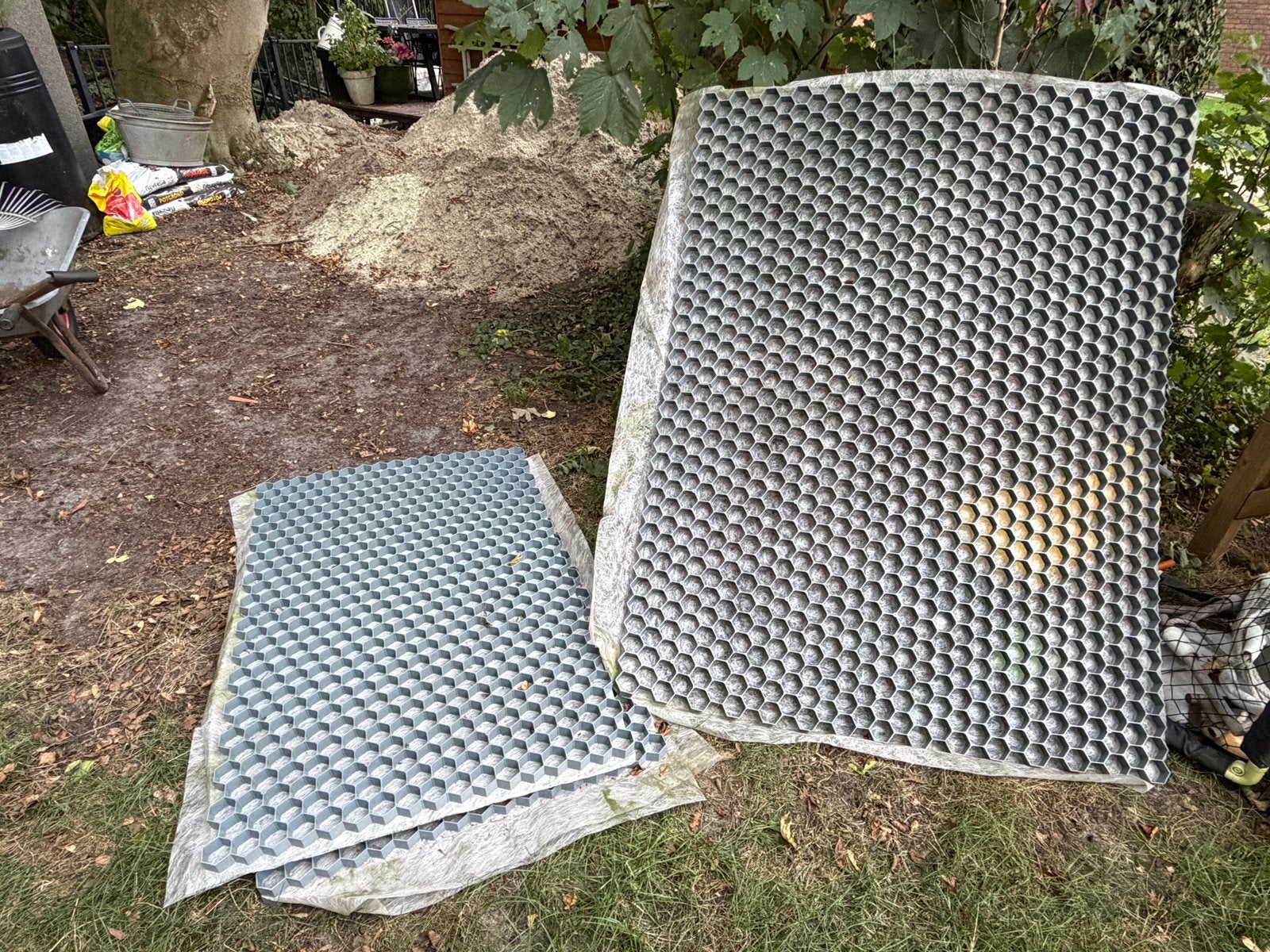 Grindmatten grijs 160 x 120 x 3 cm - nieuw, Ophalen, Nieuw, Grijs, Grind