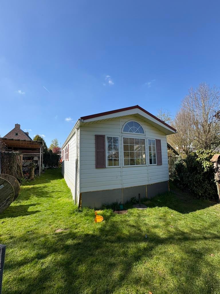 Winterharde Arcabo chalet met CV (450x1000), Caravans en Kamperen, Tot en met 4
