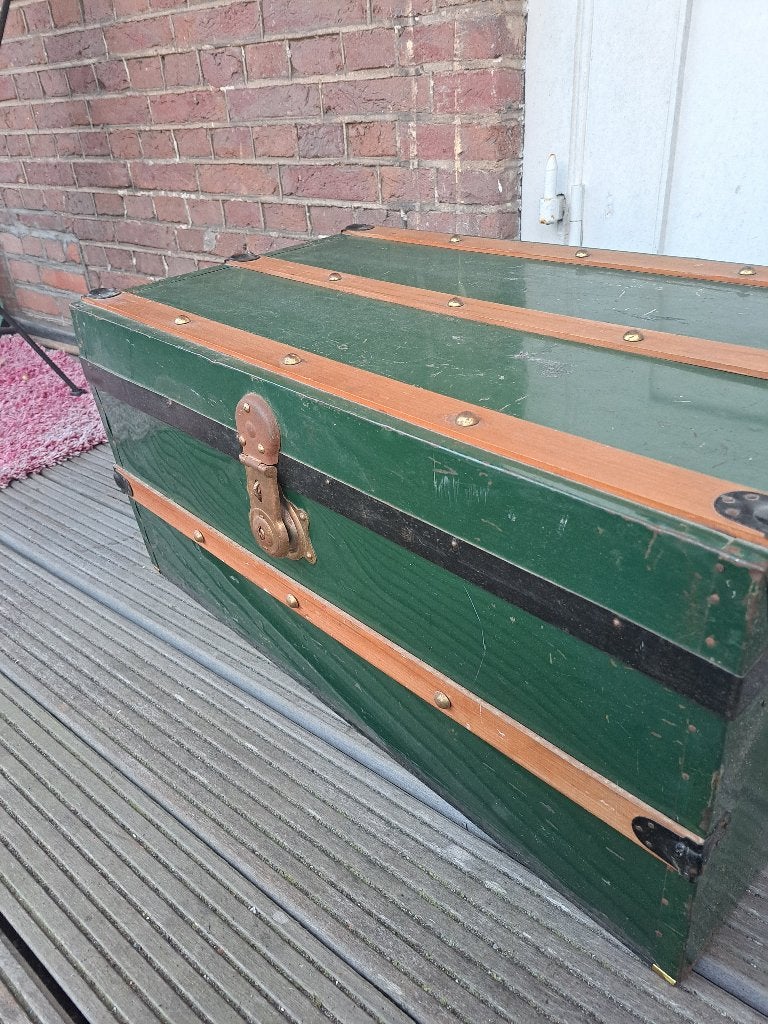 decoratieve groene kist, Huis en Inrichting, Ophalen, Gebruikt, Minder dan 50 cm, 75 tot 100 cm