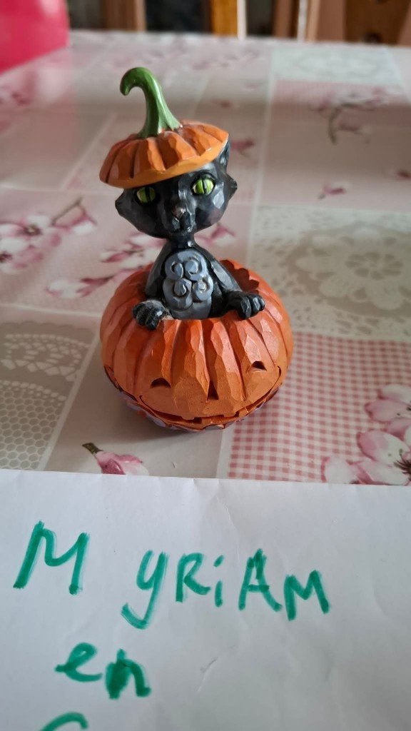 Halloween Black Cat Jim Shore Heartwood Creek, Verzamelen, Beelden en Beeldjes, Ophalen of Verzenden, Zo goed als nieuw, Dier