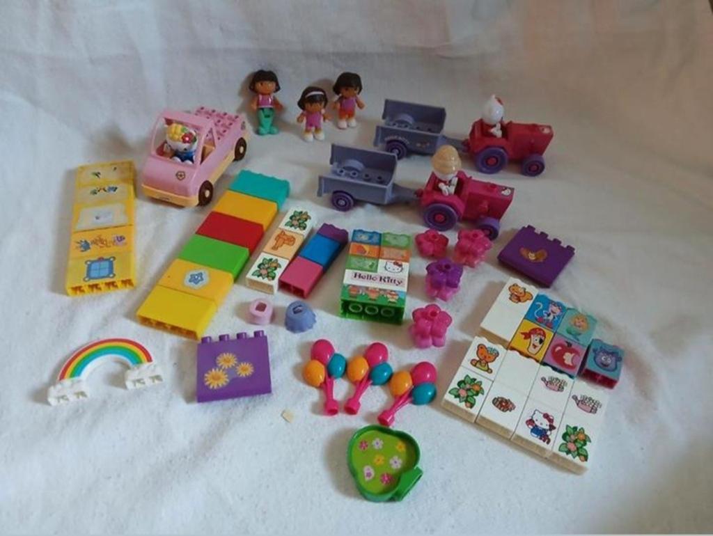 Unico, mega blocks, dora en hello Kitty bouwblokken, Ophalen of Verzenden, Gebruikt, Overige thema's