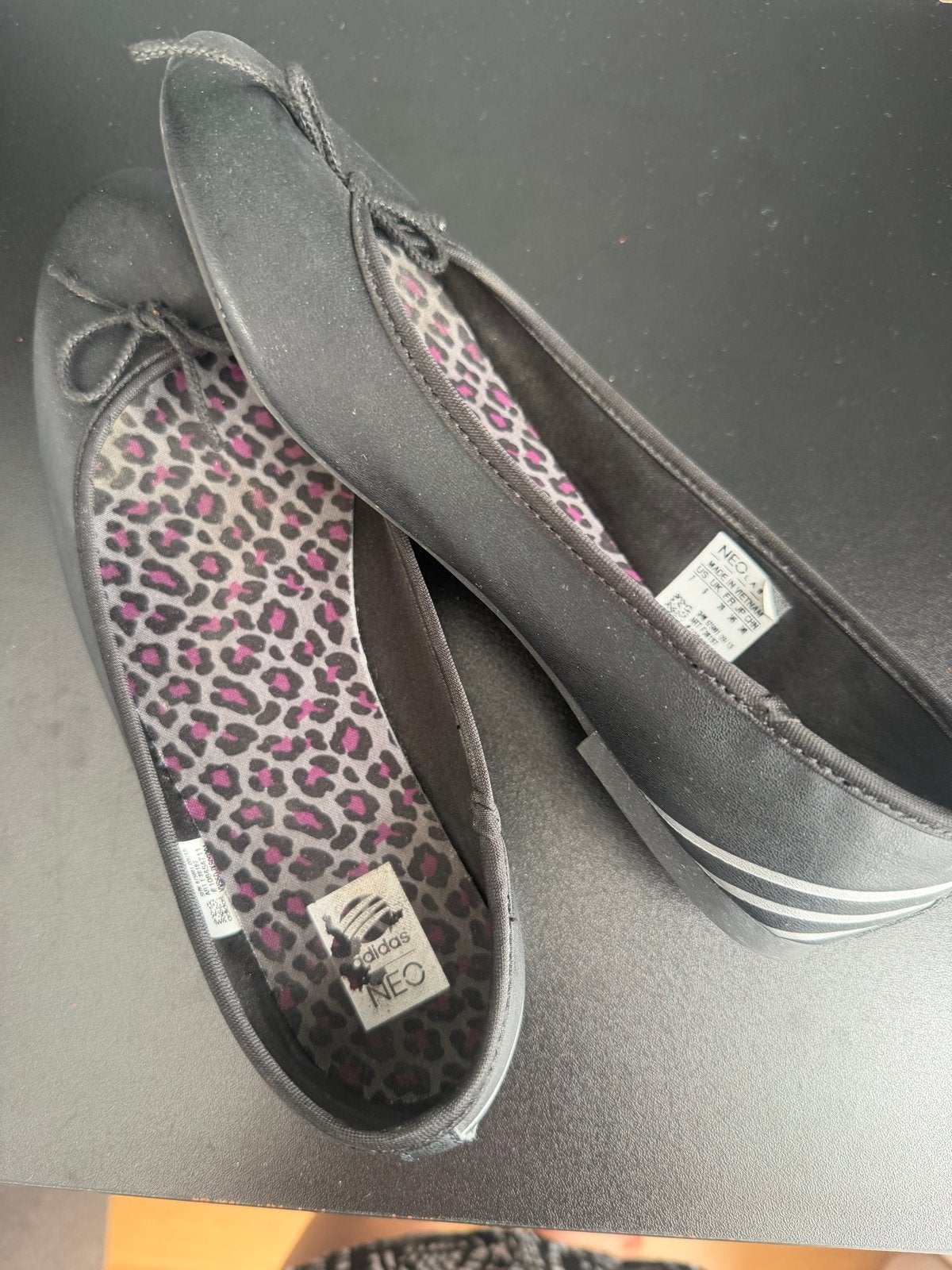 Adidas Neo Ballerina's Zwart met Luipaardprint Maat 39, Ophalen of Verzenden, Gedragen, Zwart, Ballerina's