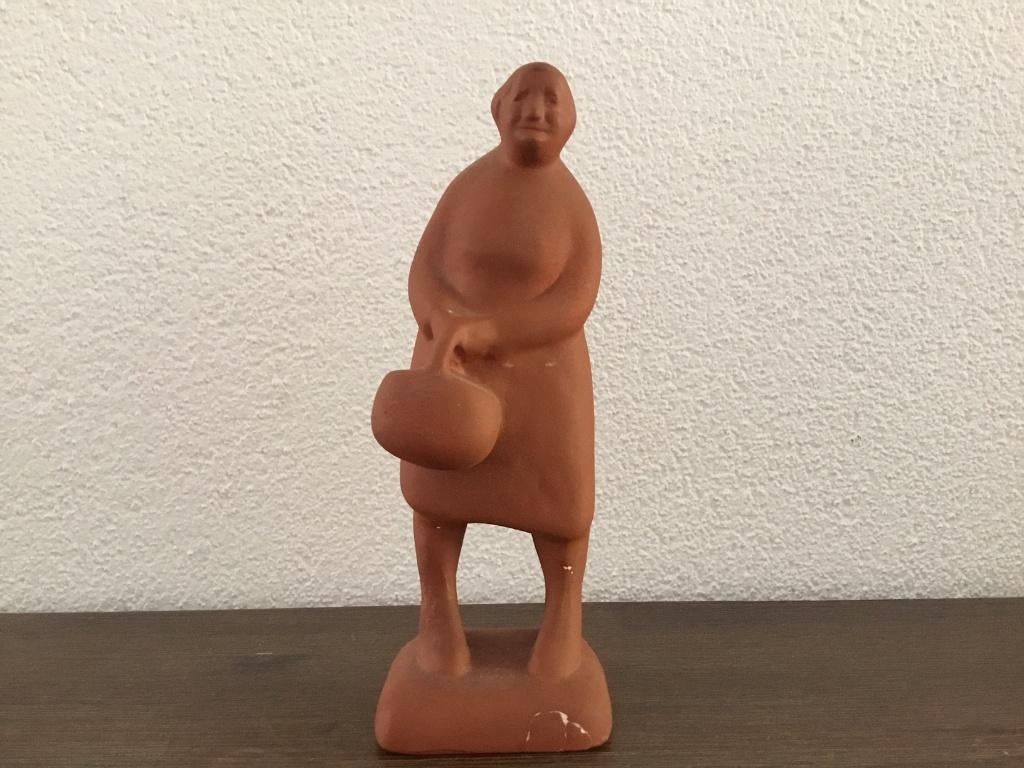 Beeldje van "De Pronte Vrouw" uit Eersel., Ophalen of Verzenden, Gebruikt, Mens