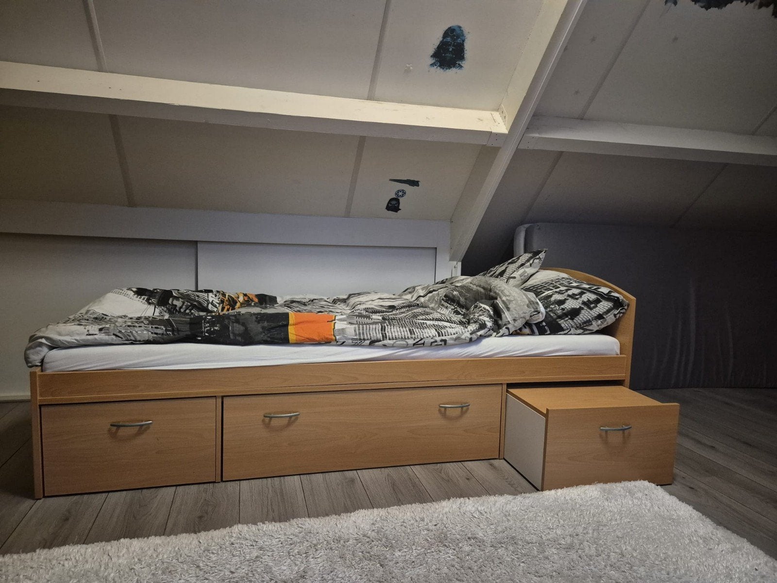 Te koop 2 1 persoonsbedden, Ophalen, 90 cm, Eenpersoons, Wit