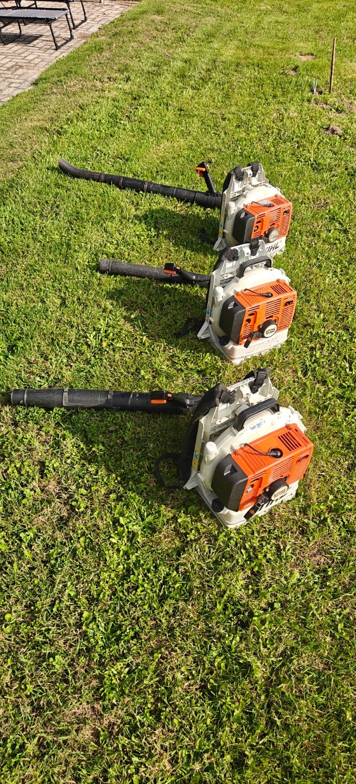 3x Stihl ruggedragen bladblazer, Ophalen, Gebruikt, Ruggedragen, Stihl
