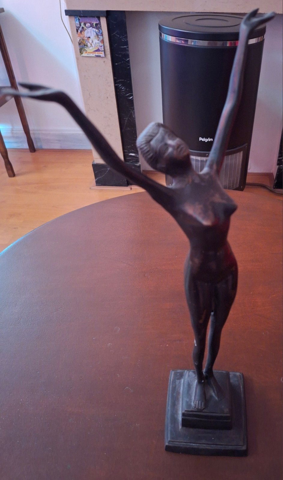 Bronzen Beeld van Danseres - Art Deco Stijl, Antiek en Kunst, Kunst | Beelden en Houtsnijwerken, Ophalen, Art deco, Gepatineerd