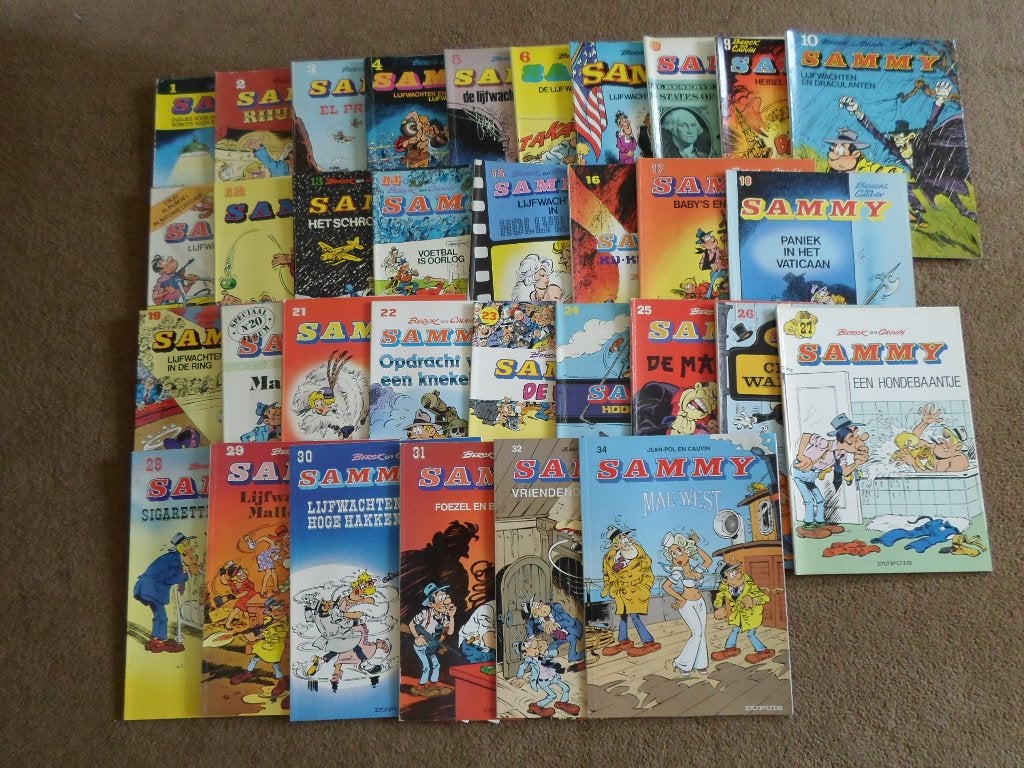 Sammy.      1   koop    40   euro.   33  stuks., Boeken, Stripboeken, Ophalen of Verzenden, Zo goed als nieuw, Berck en  Cauvin.