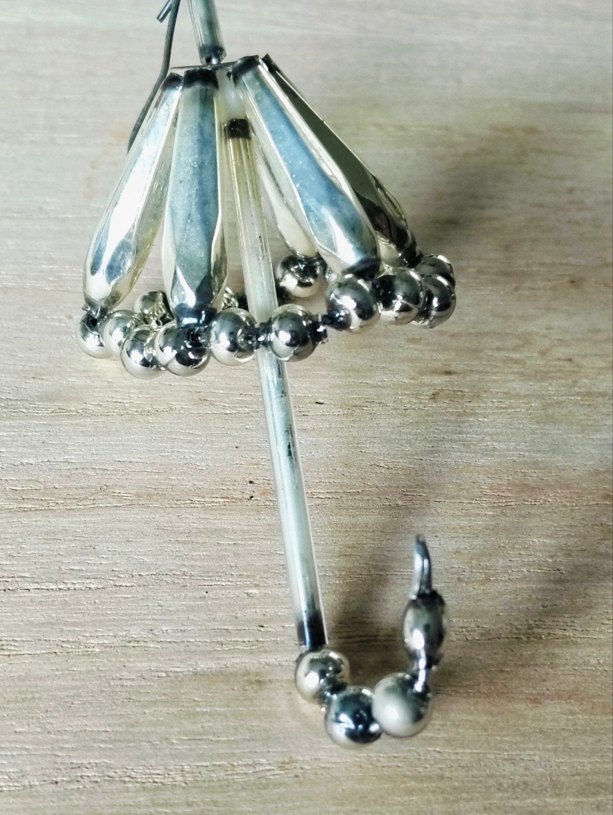 Vintage Gablonzer paraplu kersthanger ornament, Diversen, Kerst, Ophalen of Verzenden, Gebruikt