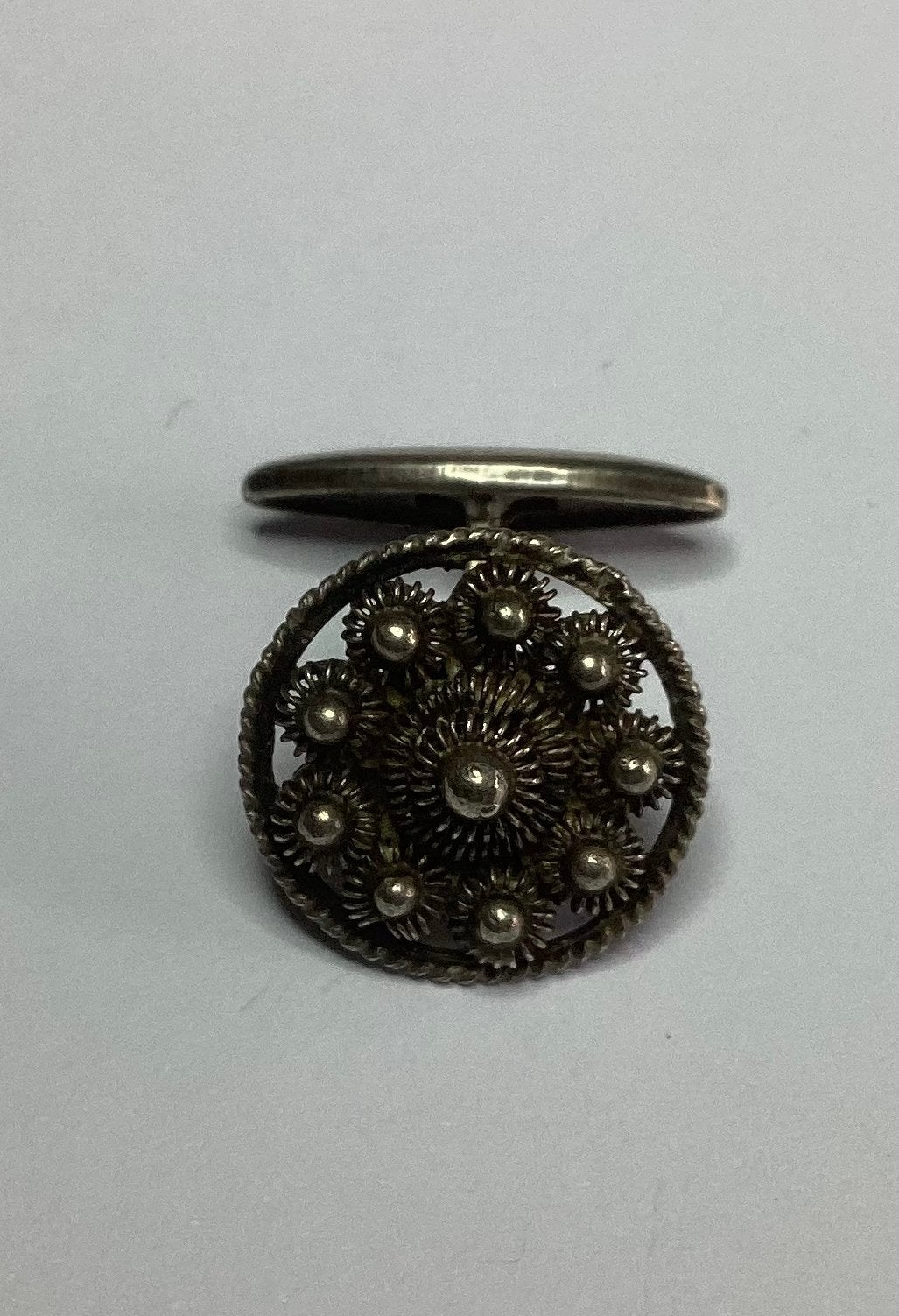 1 Manchetknoop met zeeuwseknop, Sieraden, Tassen en Uiterlijk, Manchetknopen, Verzenden, Gebruikt, Overige materialen