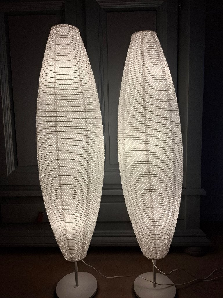 Set van 2 staande lampen SOLLEFTEÅ van Ikea, Modern, Aziatisch, Minimalistisch, Gebruikt, 100 tot 150 cm, Ophalen of Verzenden