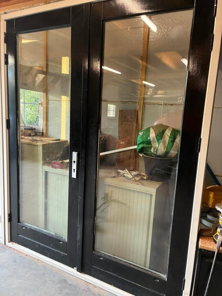 Dubbele deuren tuindeuren met kozijn nieuw, Doe-het-zelf en Verbouw, Steigers, Ophalen of Verzenden, Zo goed als nieuw, Rolsteiger of Kamersteiger